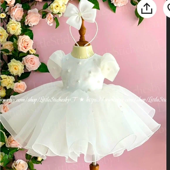 birthday dresses fast shipping Fiona Flower Girl Premium Girls Dress - Harvest Ivory main image 1